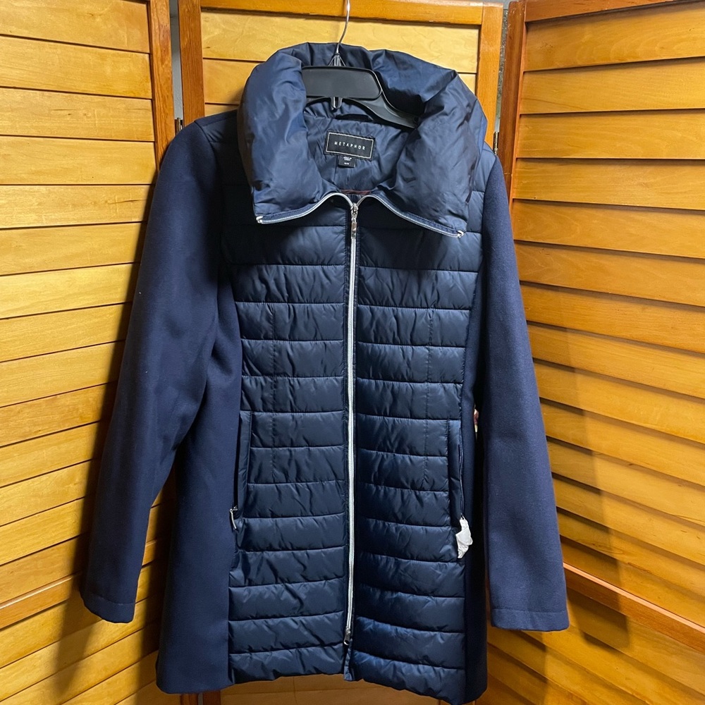 NWOT Women’s Medium Metaphor Peacoat with Puffer Front. Offers Welcome - Picture 1 of 7